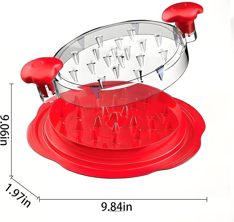 Yehenarn Chicken Shredder,Manual Meat Grinder,Pet Food Aid,High Resistance To 356 ° F,Free Of Bisphenol A,Strong Anti Slip,Easy To Use,Specially Designed For Grinding Meat And Vegetables(Red) - Image 2